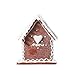 Gingerbread House Christmas Decorations - 1PC Clay Dough Cookie and White Color House with Led Light Ornaments for Tabletop Holiday Party Home Decoration