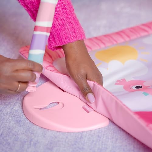 Bright Starts Pink Palms Tiki Oyuncak Çubuklu Bebek Jimnastik Aktivitesi Ve Yüz Üstü Geçirilen Zaman Matı, Oyuncak Çubuğu Ve 3 Oyuncak, Yenidoğan İle 3 Yaş Arası Bebekler İçin - Görsel 6
