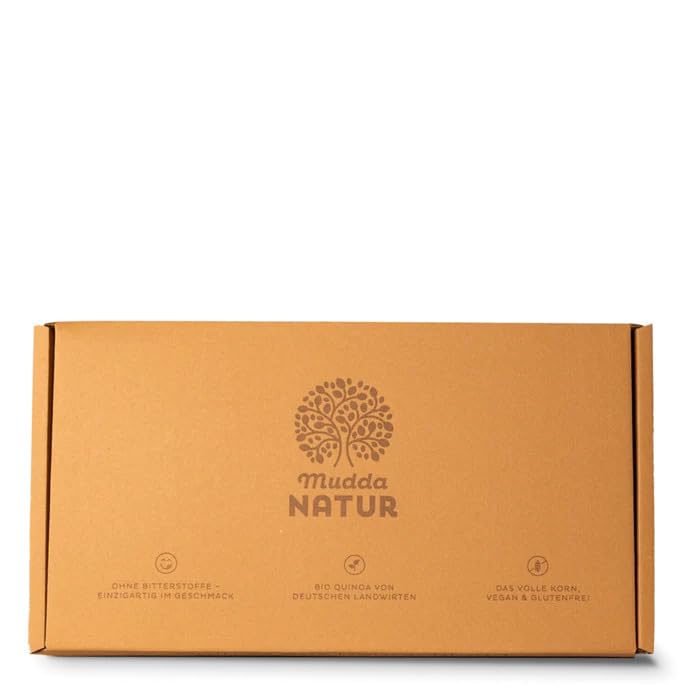 Mudda Natur Bio Quinoa Geschenkset Behütet von Herzen (Sand) | Bio Geschenkset mit ausgewählten Quinoa Spezialitäten, glutenfrei, vegan und liebevoll zusammengestellt