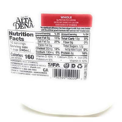 ALTA DENA Homogenized Milk, 128 FZ