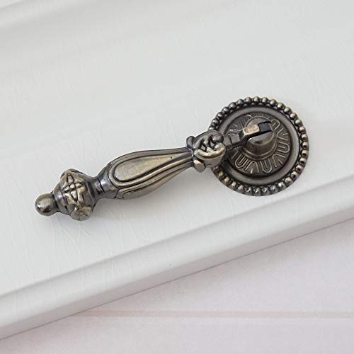 Lbfeel Vintage Bronze Drawer Dresser Drop Pulls Cupboard Knobs Handle Kitchen Cabinet Handle Rustic Furniture Hardware (Smaller) #TOP1