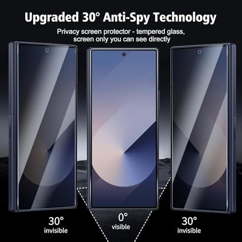 Image of STP FEEL Premium Privacy Tempered Glass Screen Protector Guard Compatible For Samsung Z Fold 7 5G (8 Inch, Pack of 1) Full Edge to Edge Coverage Anti-Spy /Anti-Peeping 9H Hardness