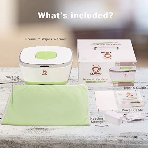 Lilmonki- Wet Wipe Warmer And Dispenser - For Baby Wipes - Bpa-Free - Includes Bonus Changing Pad #TOP2