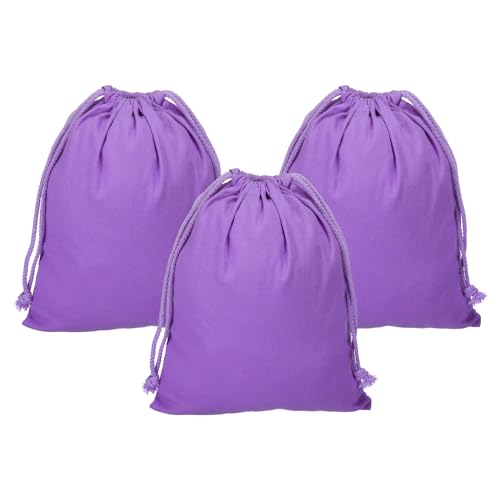 PATIKIL Reusable Drawstring Bags, 10x12.6 Inch 3 Pack Multipurpose Cotton Dust Bags, Luggage Organizer