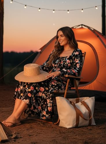 Image of BLENCOT Womens Casual Square Neck Long Sleeve Boho Floral Midi Dress Print Side Split Dresses