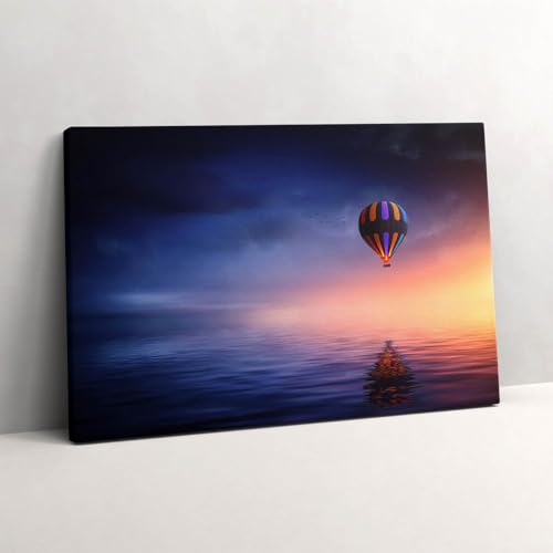Image sur toile 60x40cm de ballon au dessus de l'eau pour mur
