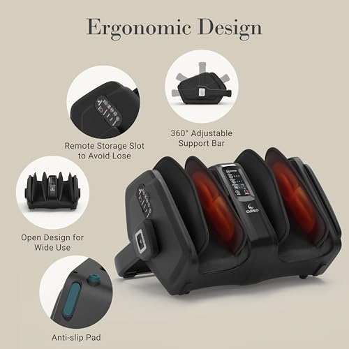 Image of CuPiLo Shiatsu Foot Calf Massager with Heat & Remote, FSA Eligible HSA