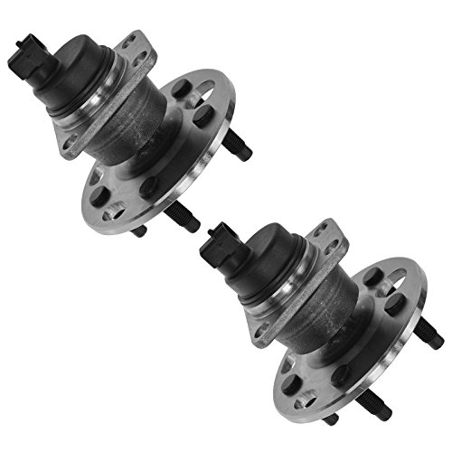 Image of TRQ 2 Piece Rear Wheel Bearing & Hub Assembly Set Compatible with 1991-1998 Buick Skylark 1992-1996 Chevrolet Beretta 1992-2005 Cavalier Corsica 1992-1998 Oldsmobile Achieva Pontiac Grand Am 1992-199
