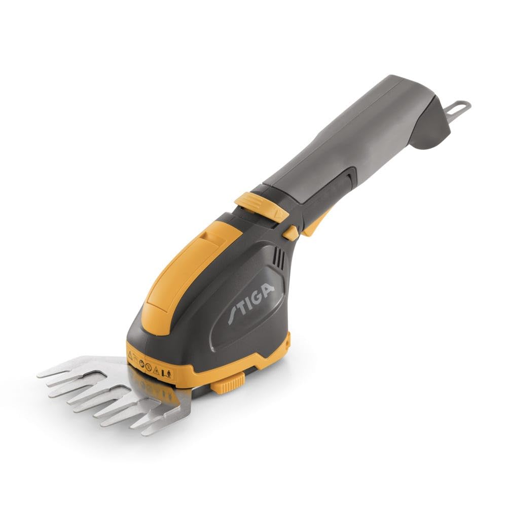 STIGA SGM 102 AE - Akku-Multitool mit 10,8 V Akku - 11 cm Grasschere & 18 cm Strauchschere - 2,5 Ah Akku & Ladegerät - Ergonomischer Drehgriff - Inklusive Transporttasche
