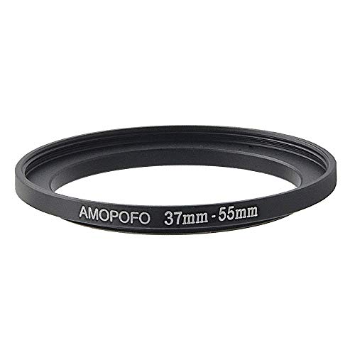 Adaptador Anillo Step Up Metal 37 a 55mm para Canon, Nikon, Sony, Fuji Lentes de Cámara y Filtros UV, ND, CPL, Aluminio CNC con Acabado Negro Mate miniatura 4