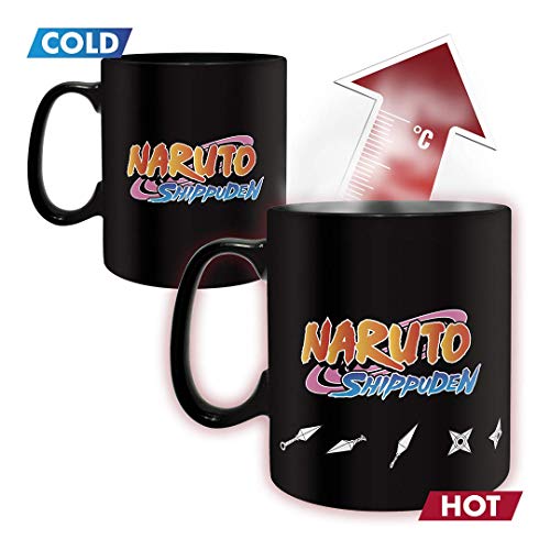 Abystyle Naruto Shippuden Clone Jutsu Ceramic Heat-Change Coffee Tea Mug 16 Oz. & Coaster Gift Set Anime Manga Drinkware Gift #TOP2
