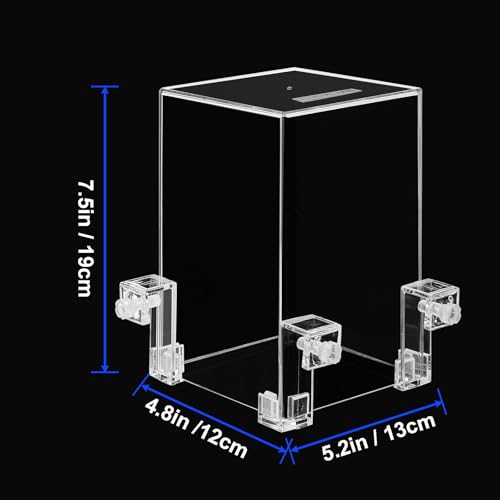 Image of Okllen Negative Pressure Fish Tank Acrylic, Auto-Refill Hanging Aquarium with Fish Elevator, Water Level Maintenance & 360 View, Space-Saving External Suspended Tank for Betta /Guppy