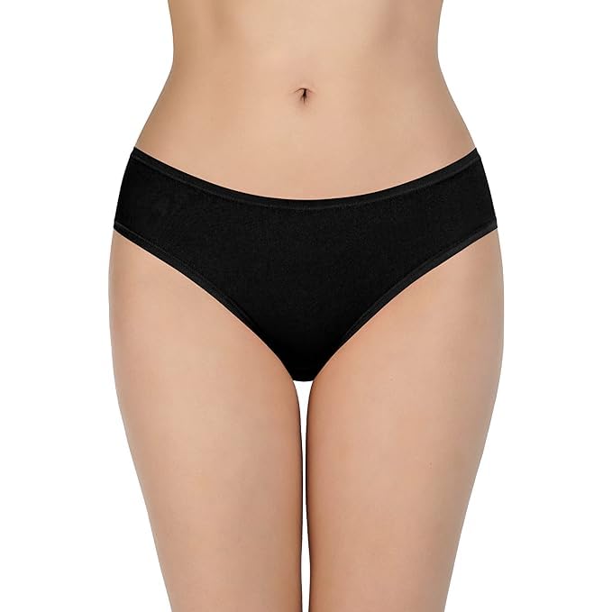 Image of LOURYN KOULYN Solid Low Rise Cotton Bikini Panty Pack(Pack of 3)