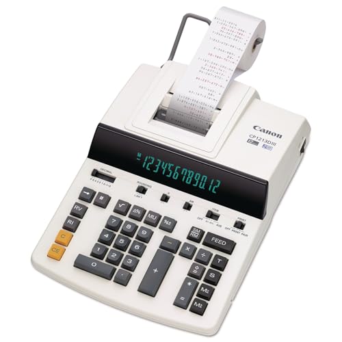 Canon Office Products CP1213DIII Desktop Printing Calculator, White, 6
