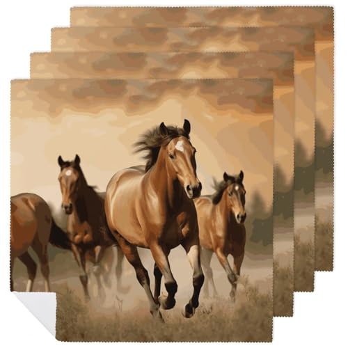 Servilletas de Tela JTKBNVM 4 Pzas Cuadradas 47.5 cm miniatura 1
