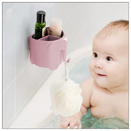 Hippywell Elephant Kids Toothbrush Holder For Bathroom, Suction Cup Electric Toothbrush And Toothpaste Holder For Toddler, 3 Slots With Hanging Towels Or Bath Ball, Rapid Drying Sink, Pink #TOP6