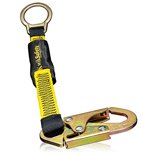 KwikSafety - Charlotte NC - Dolphin Dorsal [1 Pack] 18 D-Ring Extender [Easy Hookup] ANSI Tested OSHA Compliant Harness Extension Lanyard Safety D Ring PPE Construction Roofing Fall Arrest Gear