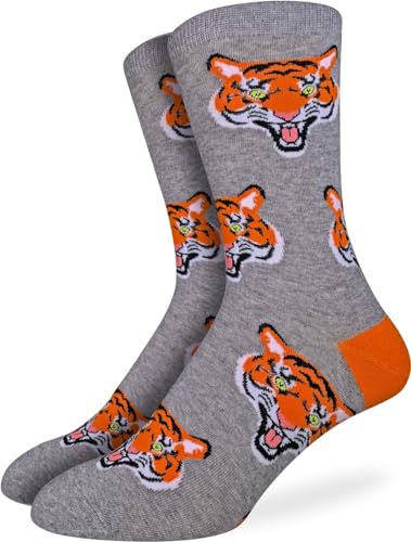 Good Luck Sock Men's Tigers Socks, Adult, Shoe Size 7-12