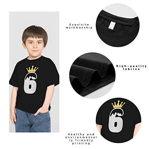 Premium Kids 6th Birthday Tshirt Boy 6 Year Old Boys Girls Birthday Gift Toddler 6yr Six Years Old Sixth Shirt 6T3