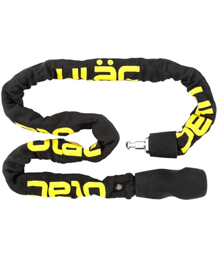 Lucchetto Alta Sicurezza Bici Scooter Moto Monopattino Chiave Catena 7mm Acciaio Nylon 100cm Antifurto Protezione Tagli Pressioni Leggero Pratico Resistente Moderno Urbano Robusto