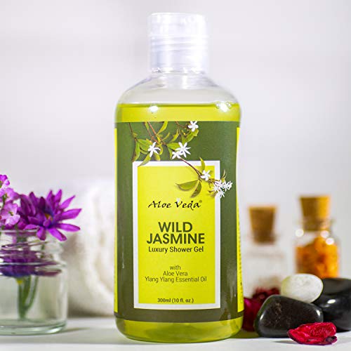 Image of Aloe Veda Wild Jasmine Luxury Body Shower Gel For Women-300 ml