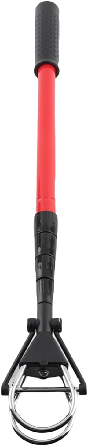 Aluminium Alloy Lightweight Golf Ball Picker Retriever Tool, Five Sections Retractable, Adjustable 60-183cm Red Black - Easy Ball Retrieval, Durable Aluminum Construction,