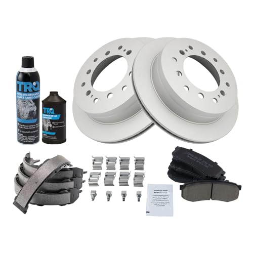Image of TRQ Rear Brake Pad & Rotor Kit Compatible with 2003-2009 Lexus 2001-2009 Toyota