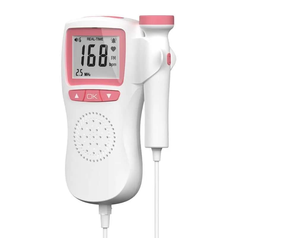 Image of QAWACHH Professional Fetal Doppler (Pocket Friendly) with Sound Alarm Function and Built-in Speaker