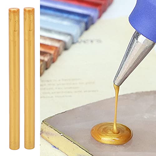 Bastão de cera para lacre champanhe 10 peças bastão de cera de lacre conveniente flexível sem fumaça