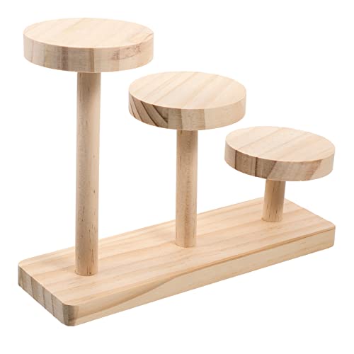 ANDRESLAD Exibidor de bolos de madeira expositor de jóias torre de organizador de várias camadas para varejo em casa