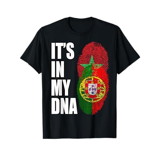 Drapeau de l'ADN du Portugal et du Maroc T-Shirt