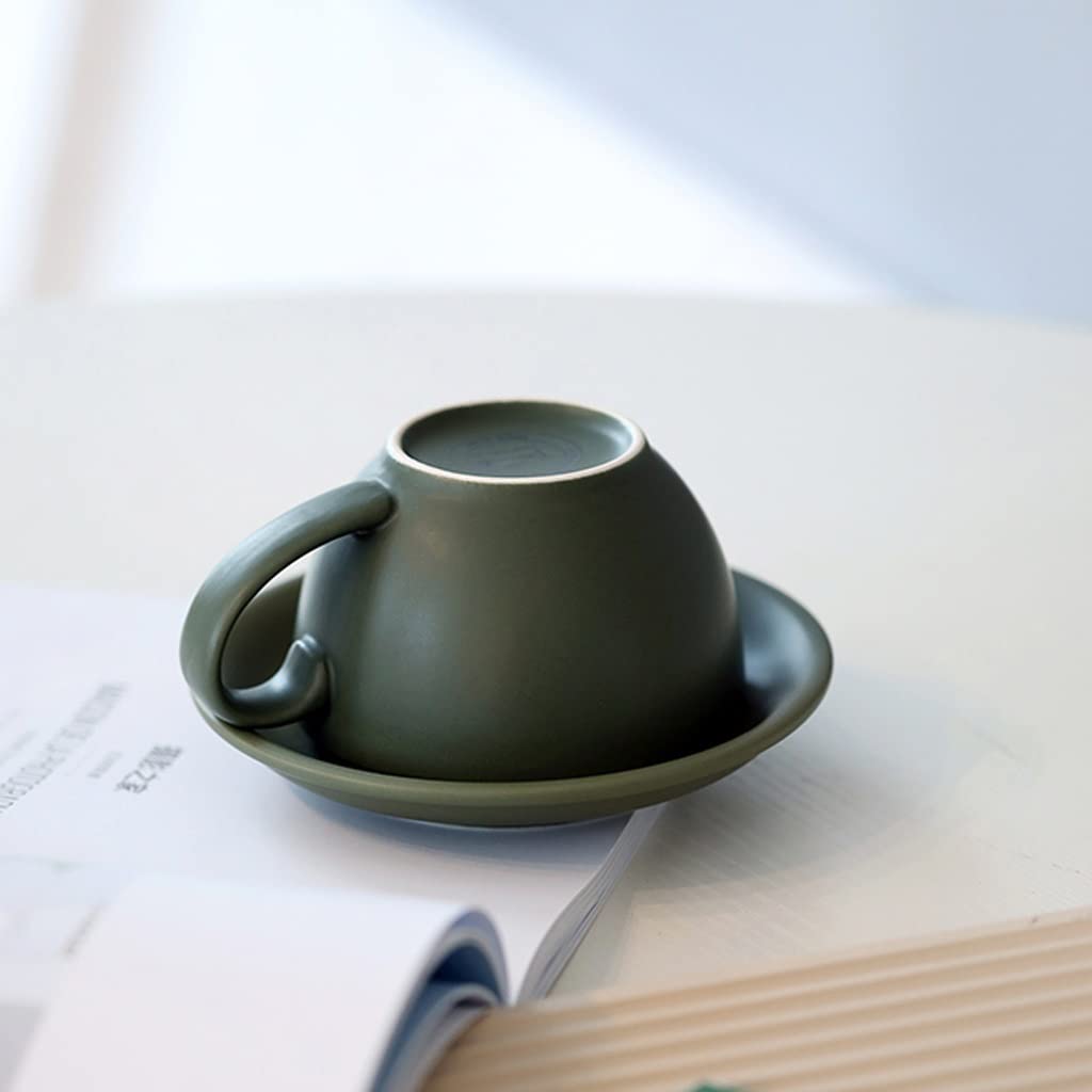 Kubek do kawy Ceramiczny kubek do kawy Filiżanka do herbaty Zestaw ceramicznych filiżanek i spodków, kubki do kawy Filiżanki do kawy i mleka do herbaty dla kobiet, 300 ml/ 10 uncji Kubki do kawy Kubk