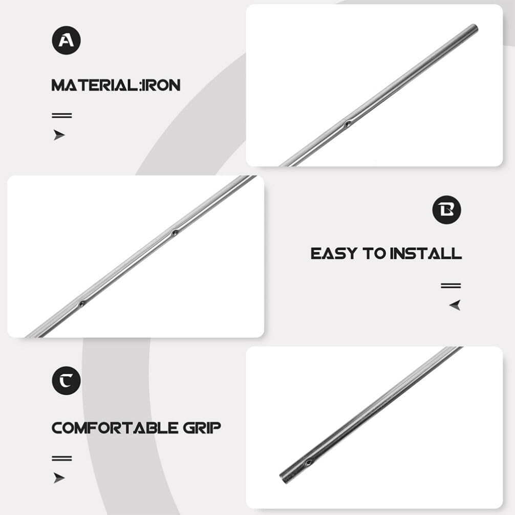 Baluue 3pcs Soccer Machine Pole Metal Rods for Foosball Table Easy Install Table Soccer Accessories for Boys and Girls Adults