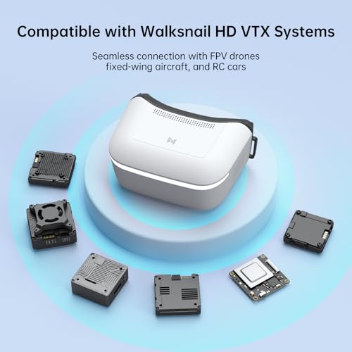 Image of CADDXFPV Walksnail Goggles L, 1080p 4.5-Inch FPV Goggles, Head Tracking | Built-in DVR, swappable lenses for vision adjustment, 4.9dBi antenna, and 6-25.2V input for Walksnail Avatar HD VTX systems