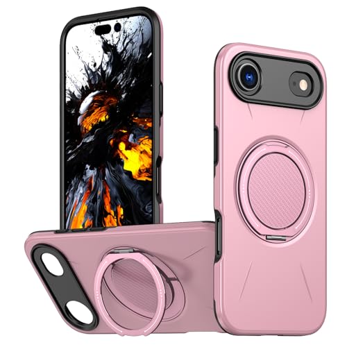 iPhone 12 Pro Max �p�P�[�X MagSafe�Ή� ���O�W���A���[ TPU+PU�f�� �X�^���h�t�� �ϏՌ� �y�� ���^ �����h�~ �l�C �R�p ���΂ݖh�~ ���� ������� �ǂ����G �l�C ��v �A�C�z��12 Pro Max�p�J�o�[ (�s���N)