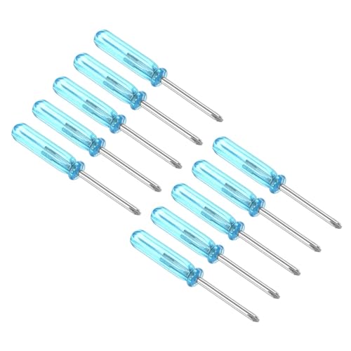 TOP-VIGOR 10pcs Mini Phillips Screwdriver 2mm Cross Head 45mm Length, Small Precision Screwdrivers with Non-Slip Handle for Electronics, Glasses, Watch, Computer and Small Appliance Repair