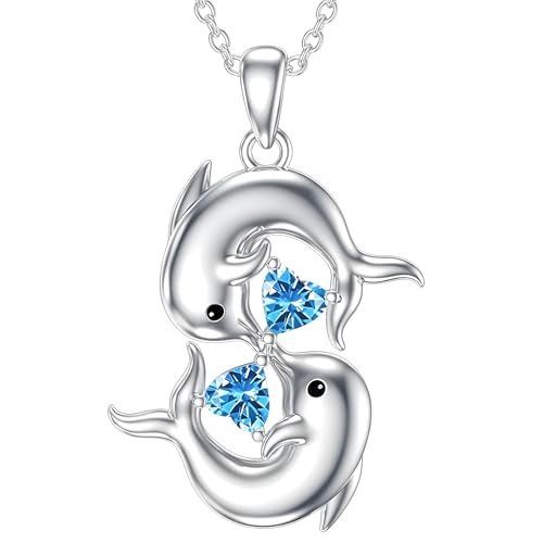 Bijoux tendance dauphin et cœur bleu pour célébrer un amour sincère B178