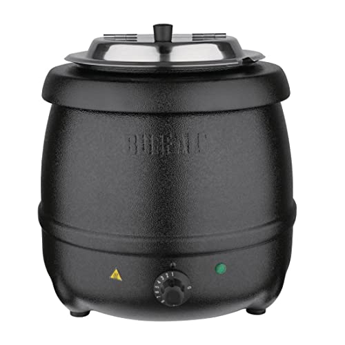 Buffalo Black Soup Kettle 10Ltr/360X345mm Stainless Steel Electric Jug