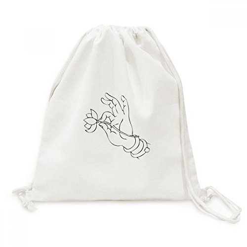 Toile drawstring backpack motif Bouddhisme pour sport et voyage