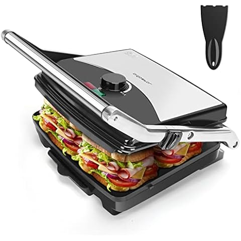Aigostar Kontaktgrill, Sandwichtoaster, 2000W, Antihaftbeschichtete Platten Cover