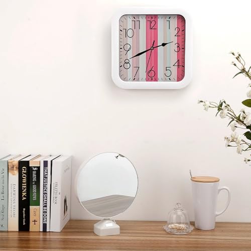 Horloge murale carrée silencieuse à piles pour classe et maison - 5