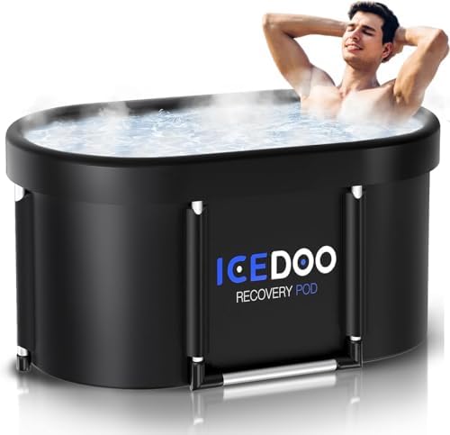 Wxtkkom Ice Bath Tub with Cover for Athletes XL Portable Cold Plunge Tub - 119 Gal Capacity Athletes...