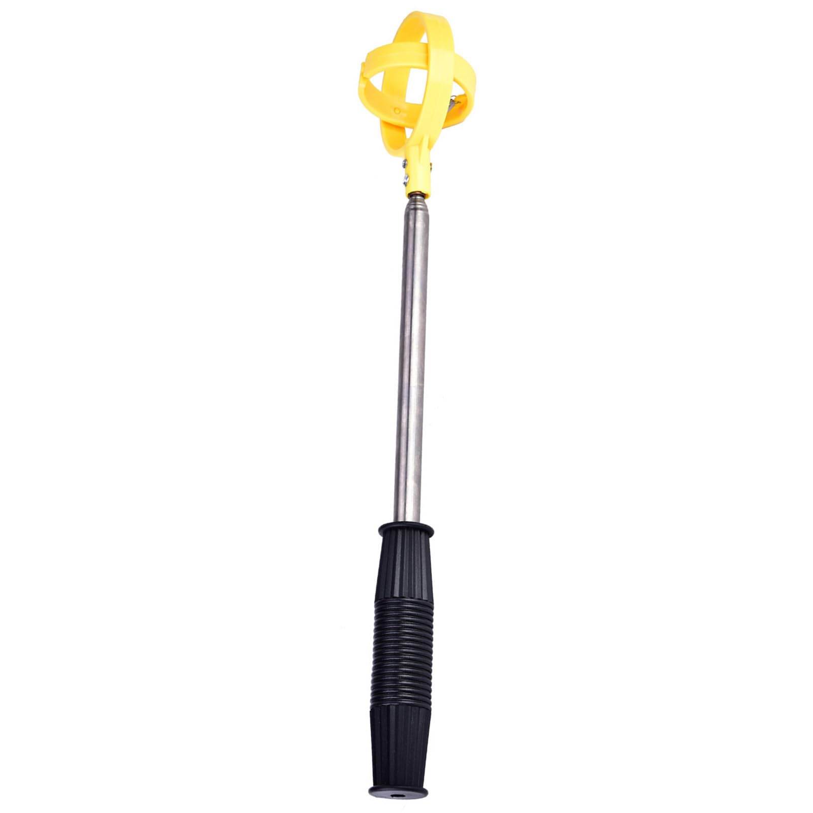 Dioche Golf Ball Retriever Telescópica Acero Inoxidable Automatic Lock Scoop Amarillo