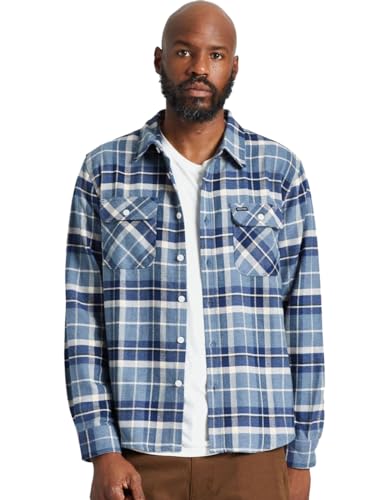Camisa de franela manga larga Brixton Bowery para hombre en estilo de cuadros clásicos