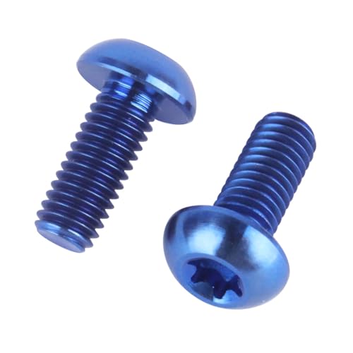 Image of 4PCS Titanium M5 x 12mm T25 Torx Head Bolt Screw (Blue)