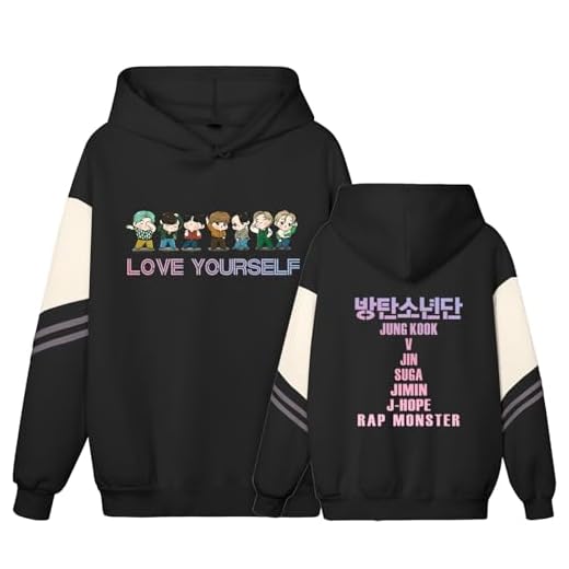 Dolpind Women Love Yourself Hoodie Jungkook Suga Jimin V Rap Jhope Jin Hoodie Merch Merchandise Sweatshirts Sweater