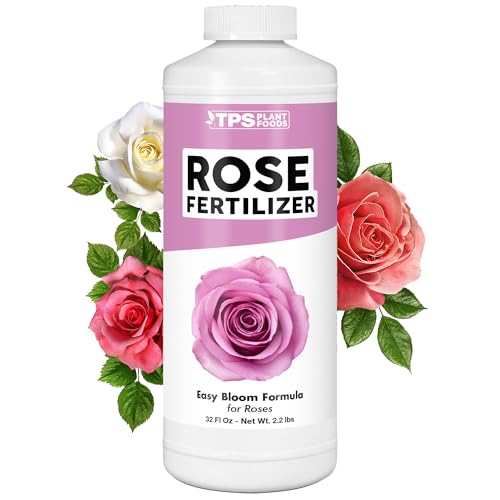 Rose Fertilizer &ndash; Liquid Plant Food for More Blooms, Vibrant Color & Stronger Stems, 32 oz