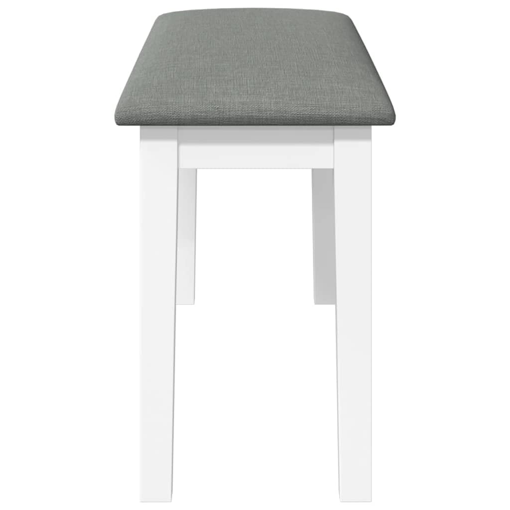 vidaXL Panca 90 cm Bianco in Legno Massello di Hevea, Panca, Panca, Panca, Panca, Panca, Panca, Panca, Panca, Panca da Interno, Panca da Ingresso