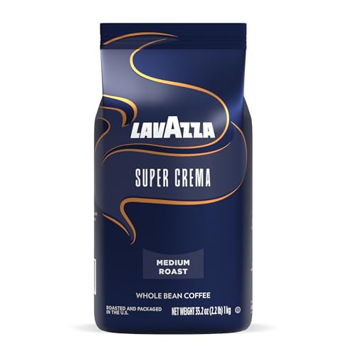 Lavazza Super Crema Whole Bean Coffee, Medium Espresso Roast, 2.2 lb