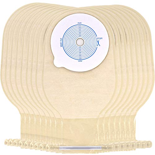 Ostomy Colostomy Supplies, 20 PCS Colostomy Bag, One Piece Drainable Pouches with Twist-Tie for Ileostomy Stoma Care, Cut to Fit(Max 20-65mm)